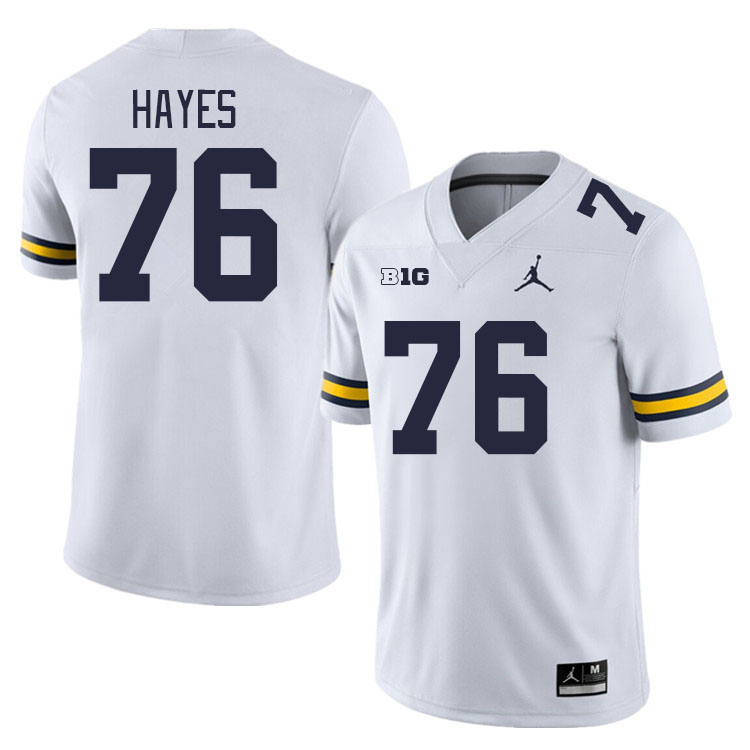 Michigan Wolverines #76 Ryan Hayes College Football Jerseys Stitched Sale-White